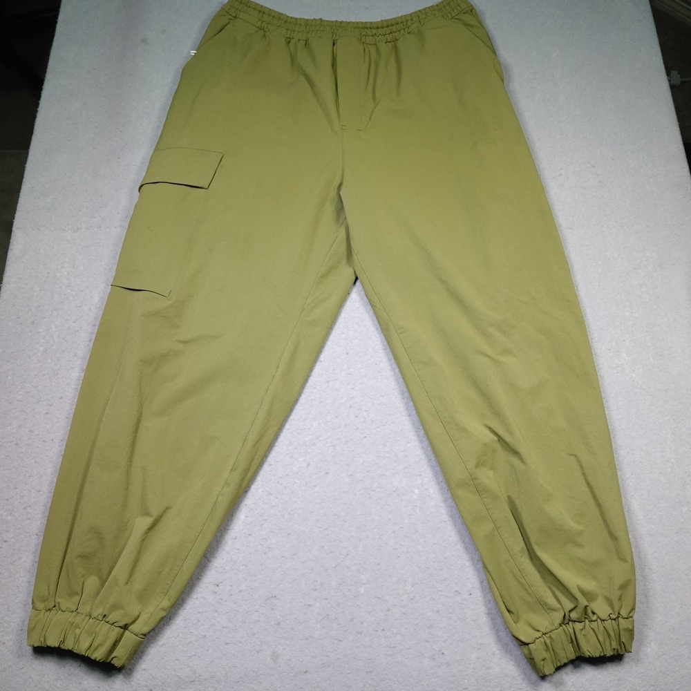 Lululemon Pants Womens 14 Green Cargo Joggers Elastic Waist Pockets Travel Gym